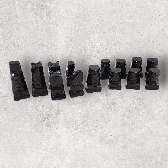 Vintage Onyx & Marble Chess Pieces Lot – Incomplete Set, Replacement/Crafts - Picture 3 of 16